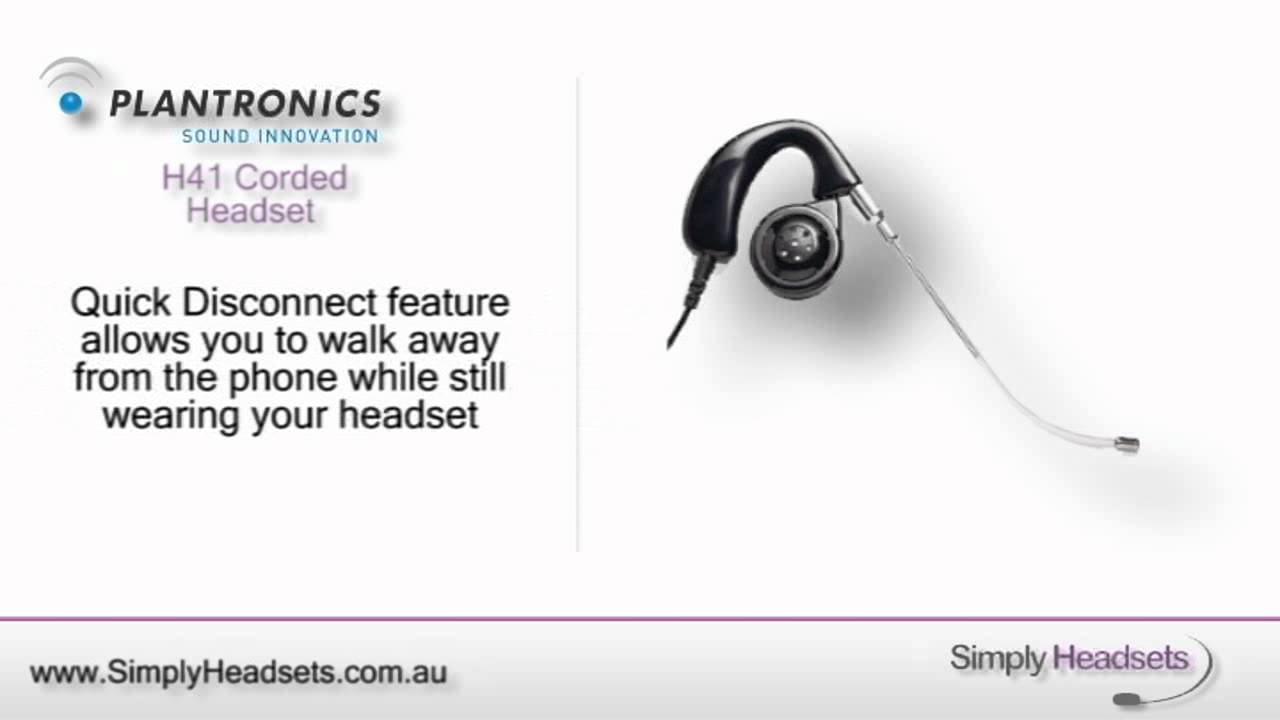 Plantronics H41 Mirage Corded Headset 
