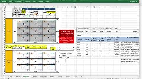 Feng Shui Flying Stars Calculations in Excel