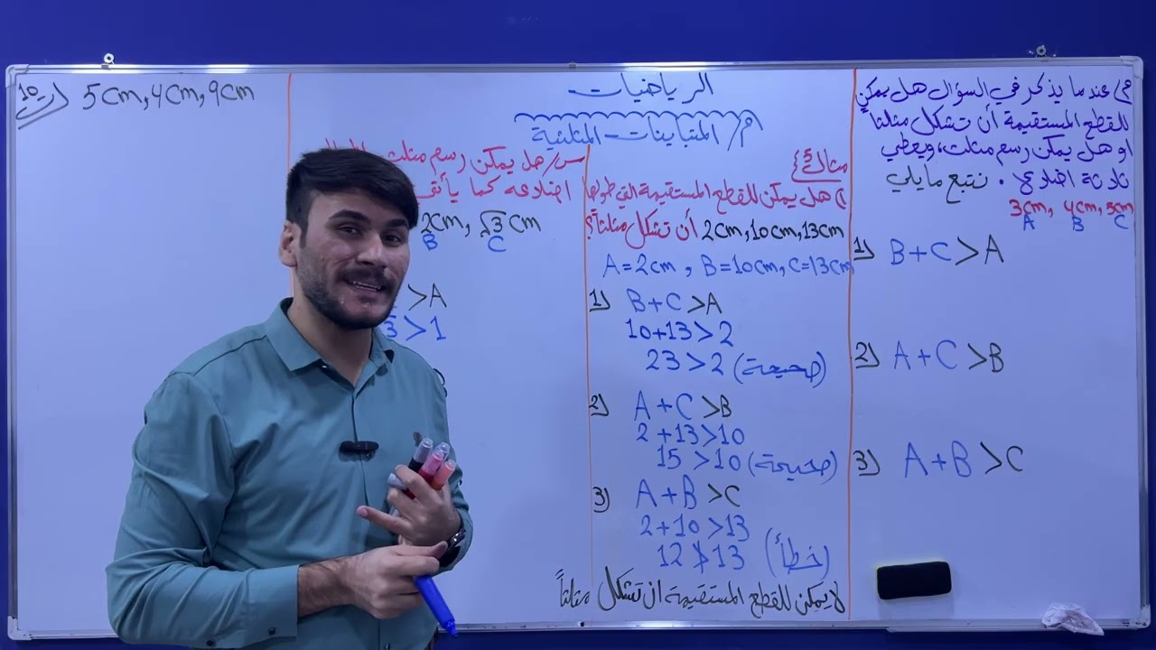 الرياضيات للصف الثالث متوسط/محاضرة رقم 11. المتباينات المثلثية 