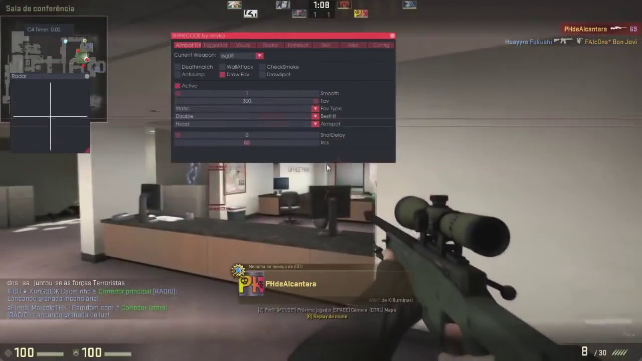 HACKER CS GO UNDETECTED 20072018 AIMBOT WALL NO VAC - YouTube
