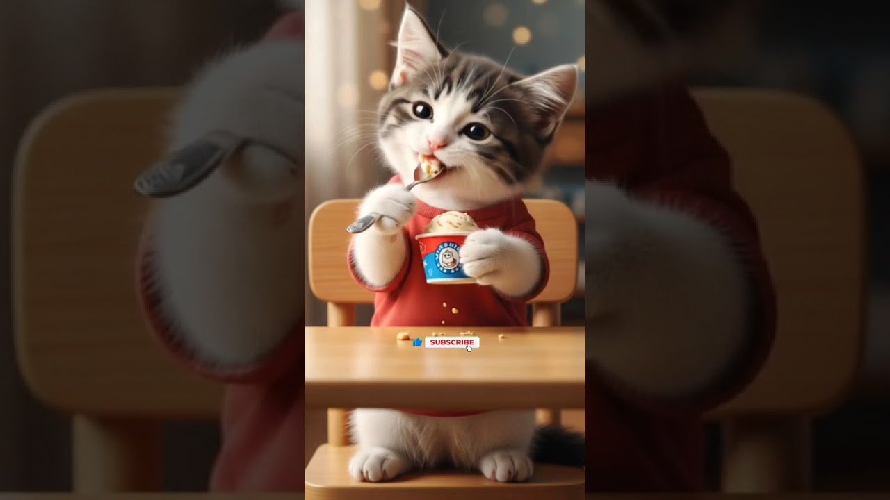Adorable Baby Cat Enjoying Yummy Ice Cream 🍦😻 | Cutest Moment Ever