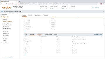 Controlling bandwidth with Aruba Roles