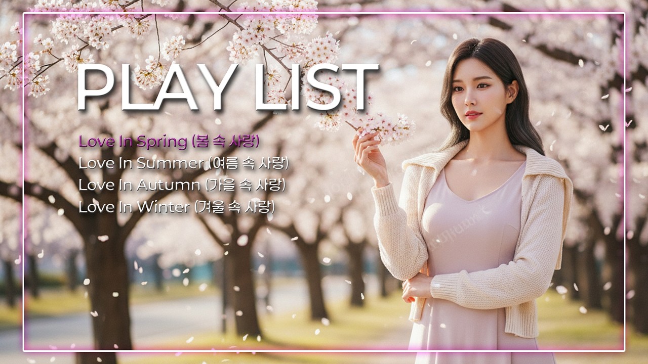 잔잔한 위로 🎧 [광고 없는] 사계절의 사랑, 한 편에 담다 — Love In Season (봄·여름·가을·겨울) #사계절사랑 #감성뮤직비디오 #자작곡 #가사영상 #계절노래