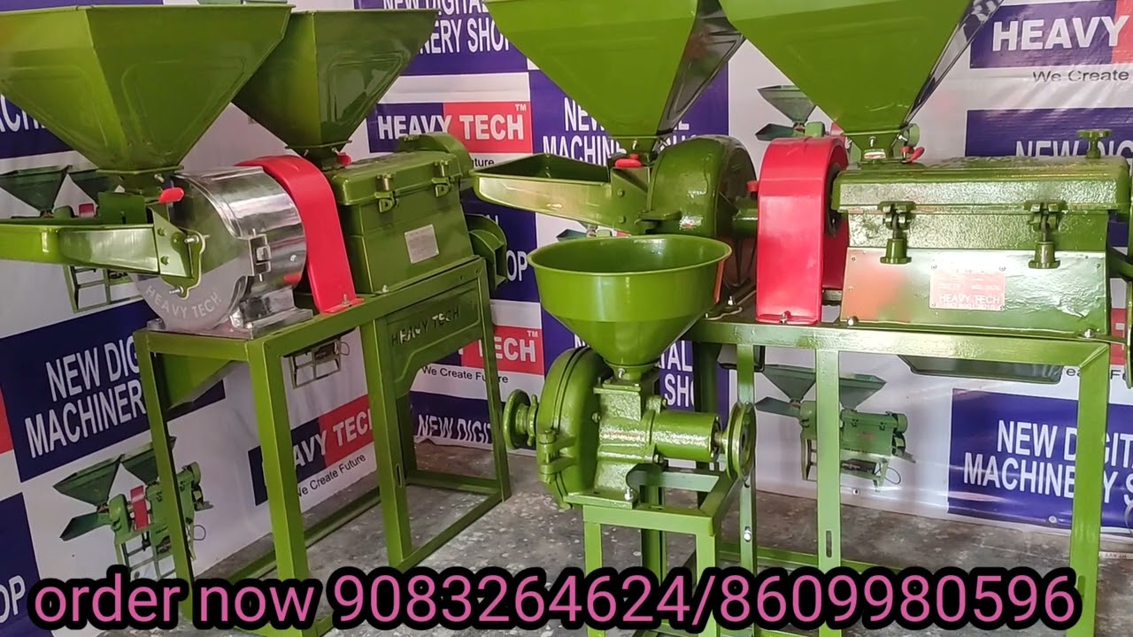 mini rice mill 6 w 200 ,with 4 hp coper motor singel fece capacity 250+300