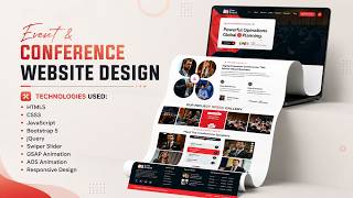 Modern Event & Conference Website Design Using HTML CSS JavaScript | Frontend Project Showcase