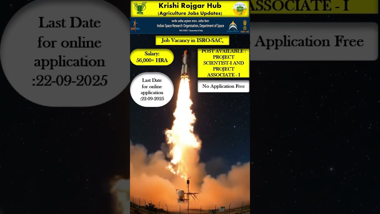  Agriculturejobs Isro Icarjobs2025 Icarrer Govtjobs2025 Viral Flood Job Isrojobs Rain