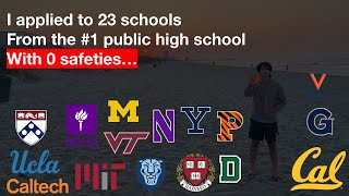 COLLEGE DECISION REACTIONS 2024 | NO SAFETIES | 23 Schools (Ivies, T20s, UCs) **NONCHALANT**