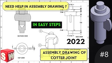 Cotter Joint Drawing| Basic Tools Used In SolidWorks Drawing| MD 1 | #SolidWorksTutorialBeginner2022