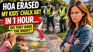HOA Erased My Kids’ Chalk Art in 1 Hour… Do They Have the Right?