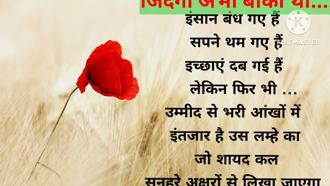 जिंदगी अभी बाकी थी…II heart touching quotes II emotional lines @hindikiduniya5725