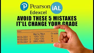 Fix those 5 issues before your IAL Biology exam