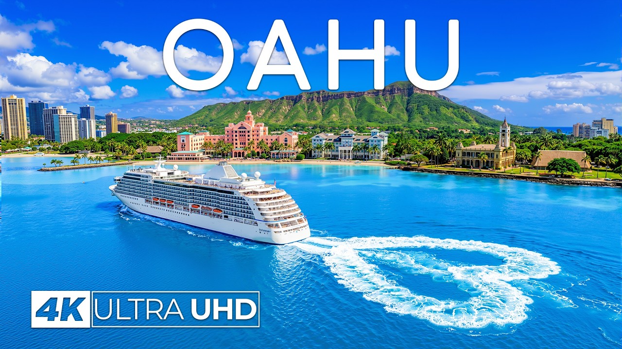[4K] Oahu 🇺🇸 Majestic Coastlines & Hidden Beaches Aerial Journey With Deep House Chill