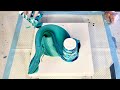 #896 Gorgeous Flip Cup Pour In Shades If Teal And Green