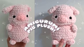 how to crochet: pig plushie + free pattern included!!