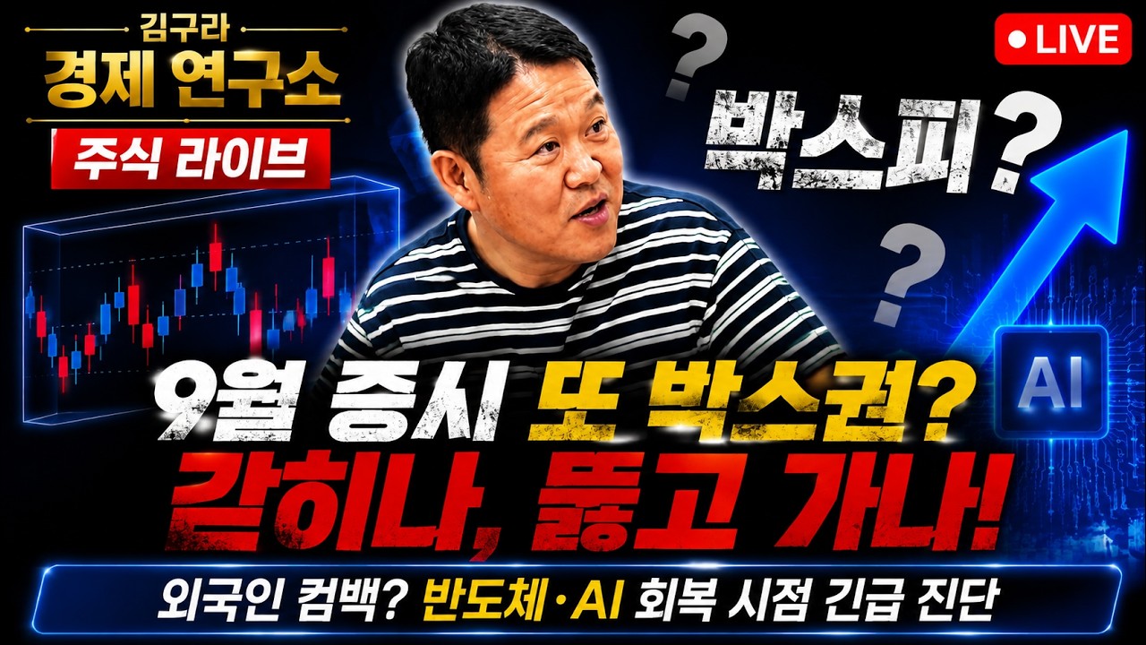 9월 증시 또 박스권? 배당주가 뜰까? [📈 김구라 경제연구소 EP.114 - 주식 라이브]