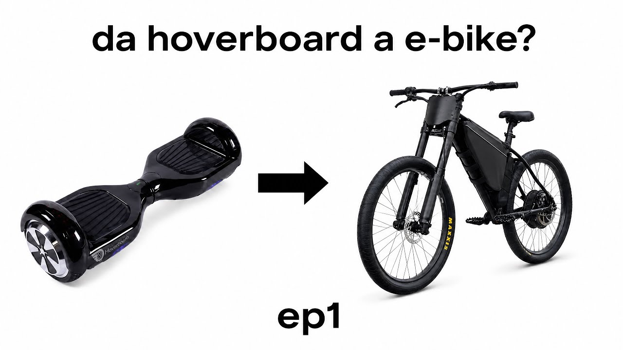 E-bike costruita da un hoverboard