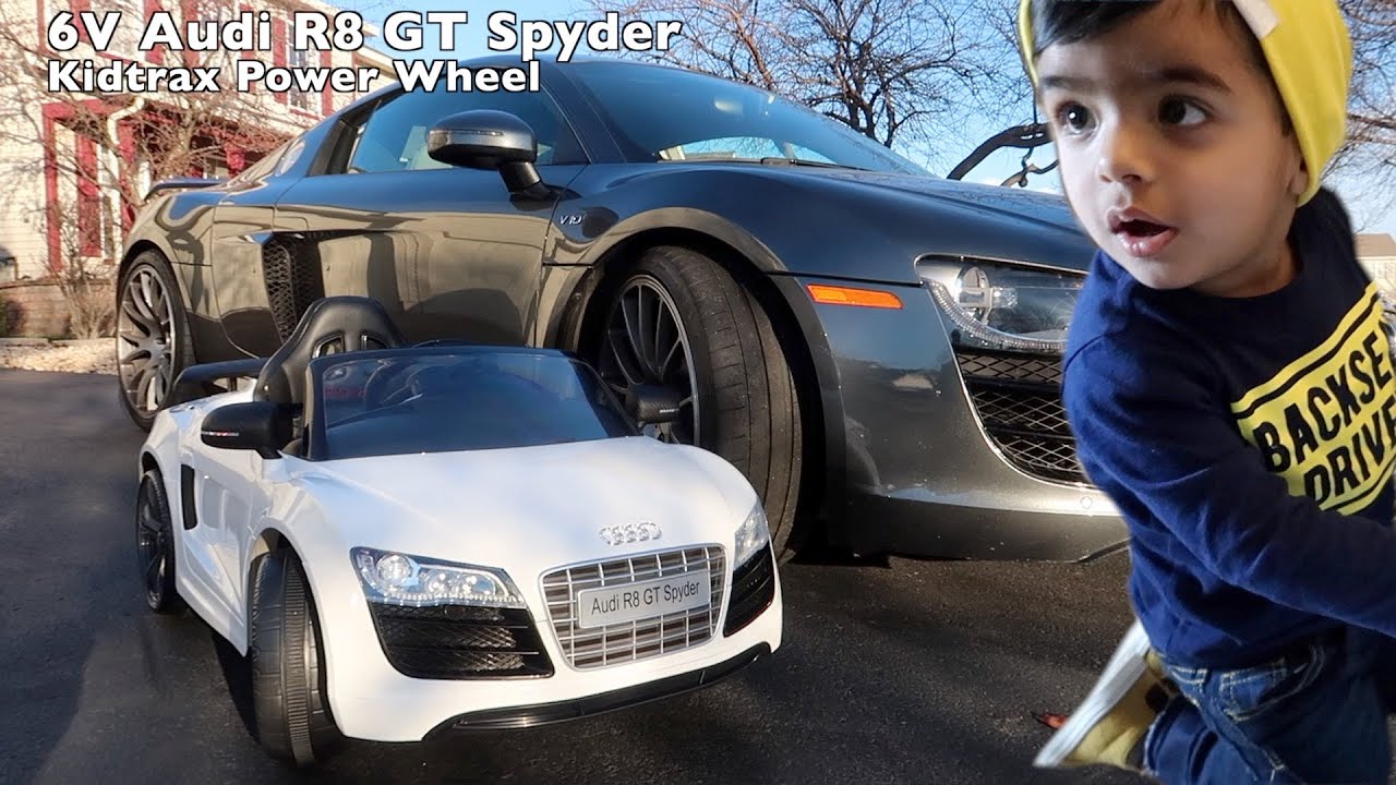 Audi R8 White First Drive 6v Kids Cars Electric Power Ride On Car w/ Remote  NEW 