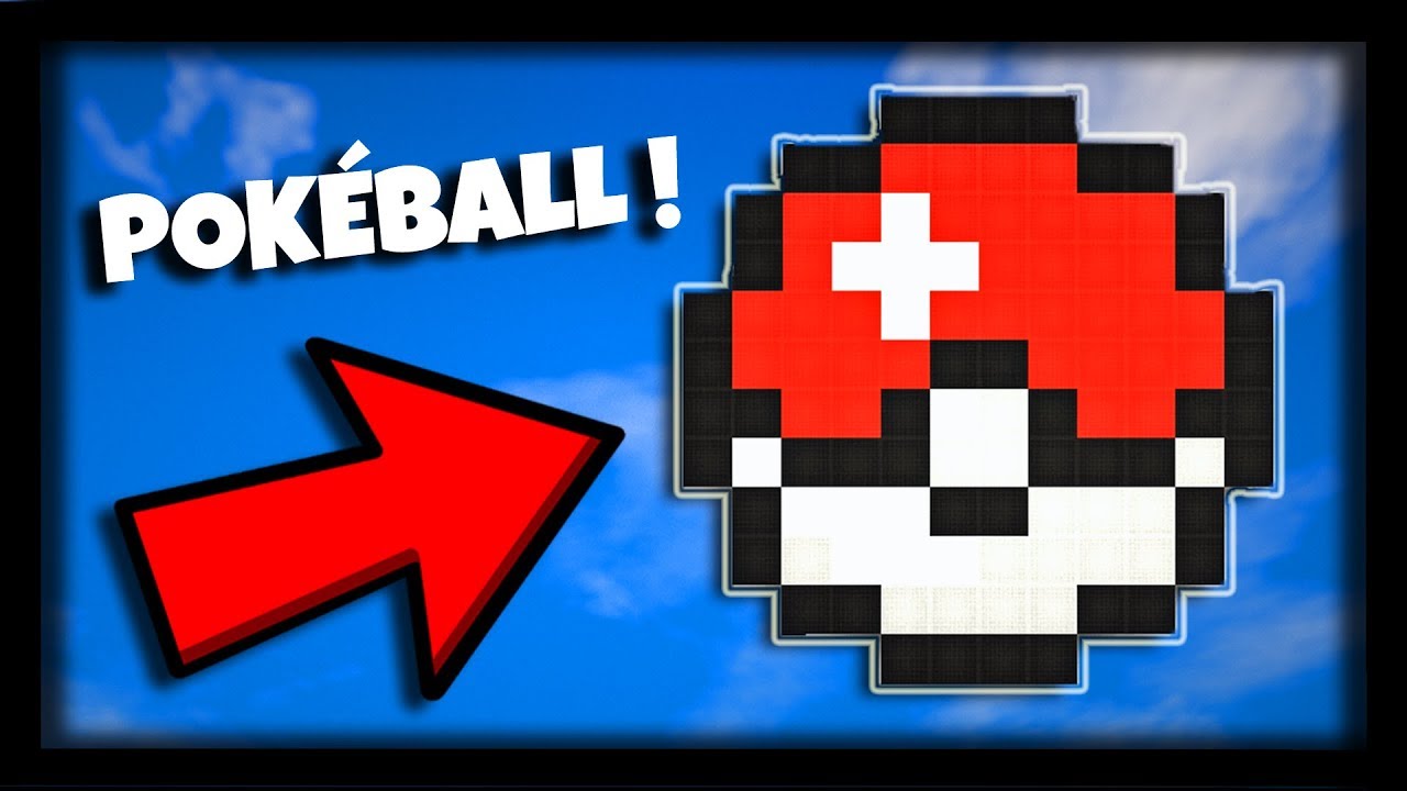 COMMENT FAIRE UNE POKÉBALL EN PIXEL ART ? TUTO MINECRAFT - YouTube
