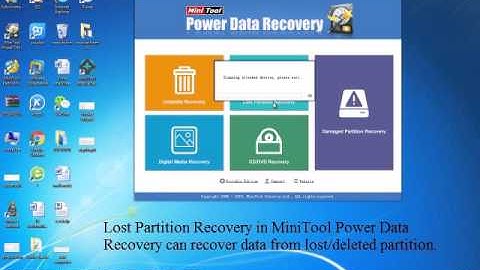 Lost Partition Recovery of MiniTool Power Data Recovery
