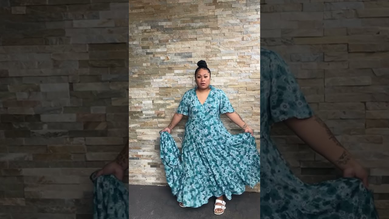 NEW IN ARIA DRESS IN OCEAN BLOOM - AUSTRALIAN PLUS SIZE FASHION