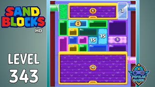 Sand Blocks: Drop Puzzle Level 343: Gameplay Solution
