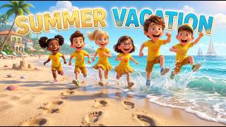 ☀️ Summer Vacation 🌴 | Kids Song 🎵 | Summer Vacation Song for Children 🏖️