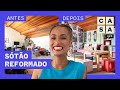 Reforma em SÓTÃO cria HOME OFFICE bonito e aconchegante | Antes e Depois | Stephanie Ribeiro