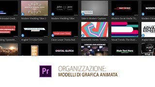 Organizzare i modelli di grafica animata - Adobe Premiere Pro CC 2018 - Tutorial (Italiano) screenshot 3