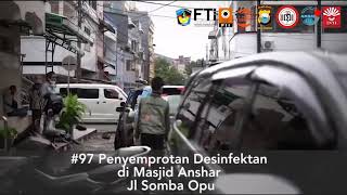 #97 Cegah Covid-19, Relawan Mahasiswa FTI UMI di Masjid Anshar Somba Opu Makassar