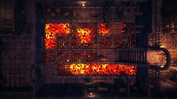 D&D Animated Encounter Battle Map - Fire Dungeon Firepit