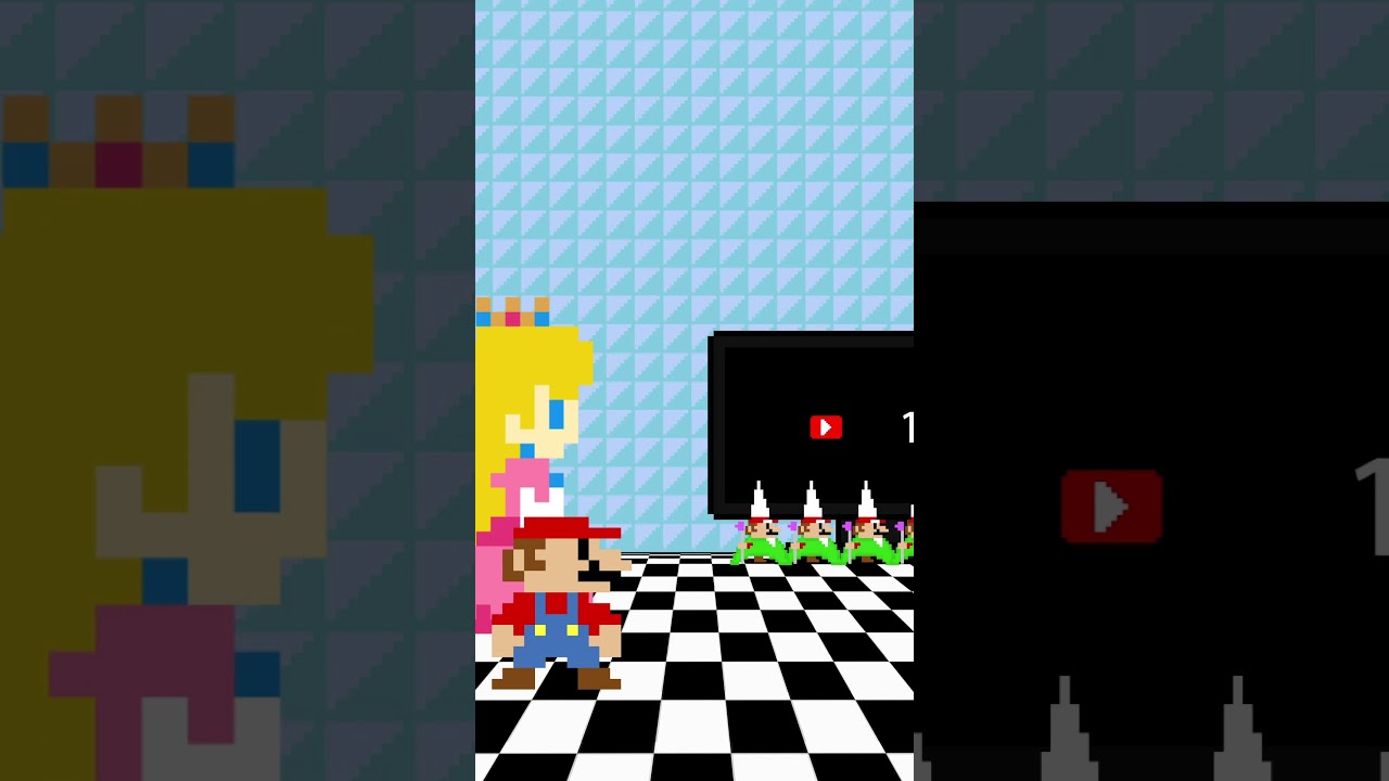 Gnomes, Mario and Peach celebrating 999 