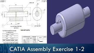 CATIA Assembly Exercise - Solid Muff Coupling Part 2