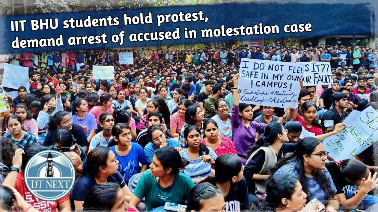 IIT BHU students hold protest, demand arrest of accused in molestation case | DT Next