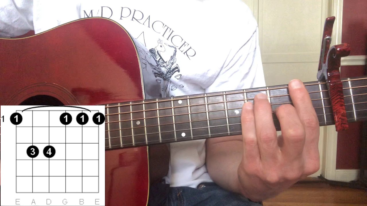 Devil Town Verse chord shapes tutorial YouTube
