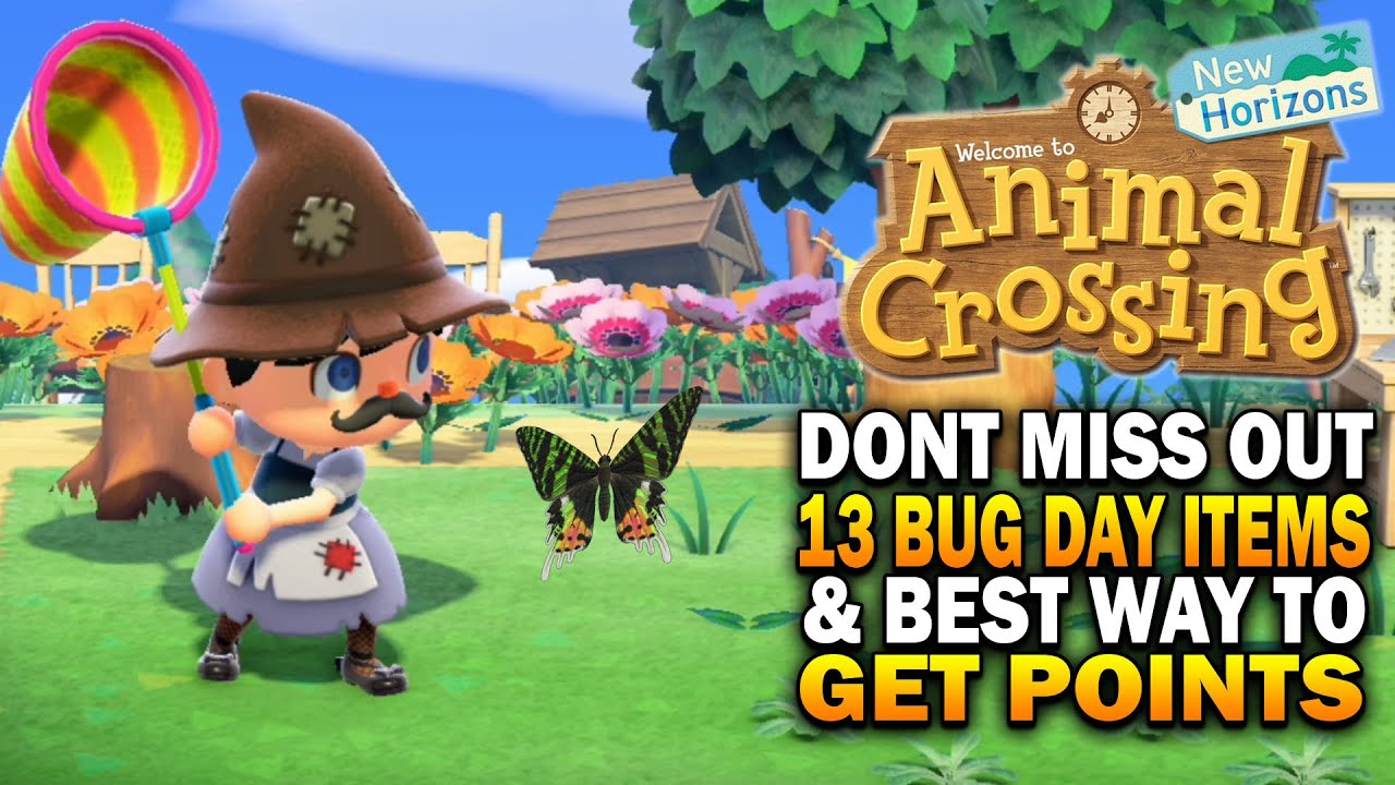 BUG DAY Is Here! Don't Miss 13 New Items & Best Way To Get Points! Animal Crossing New Horizons