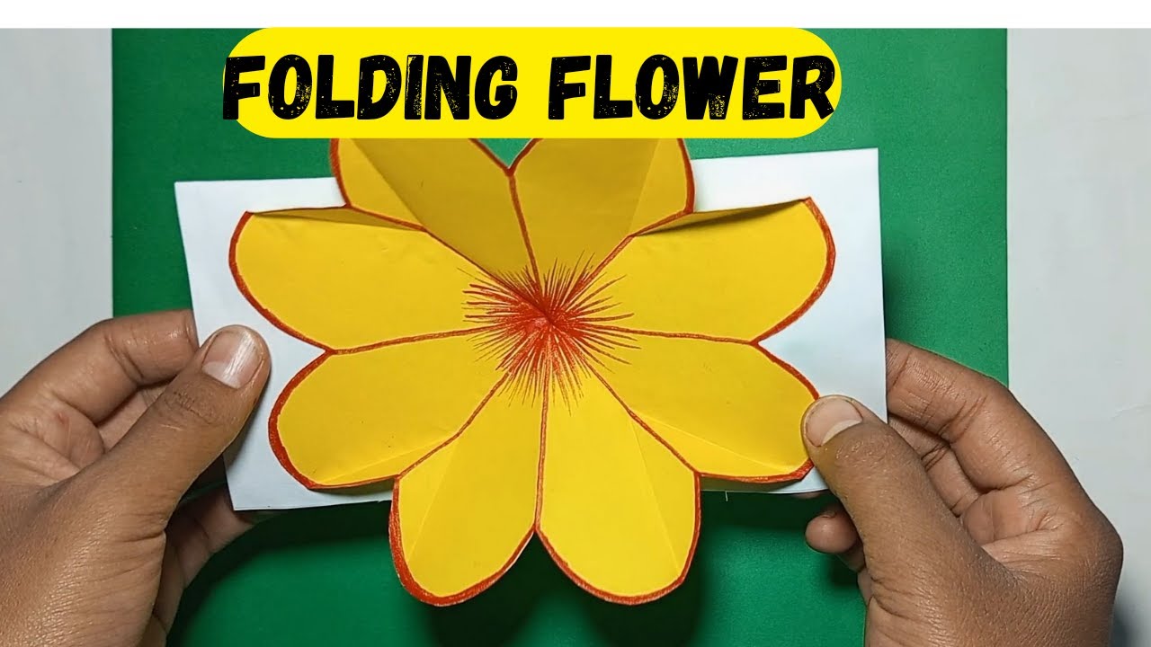 How to make paper folding flower easy way to cut paper flower 