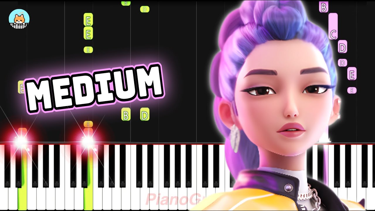 [full] Kpop Demon Hunters - "Strategy" - MEDIUM Piano Tutorial & Sheet Music