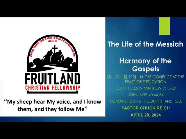 My sheep hear My voice, and I know them, and they follow Me - Fruitland Christian Fellowship
