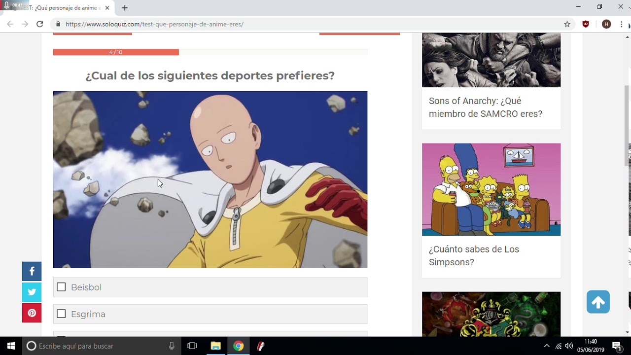 que personaje de anime soy