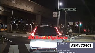 18apr2024 #SMV7040T honda fit fail to stop and give way at zebra crossing knock down cyclist