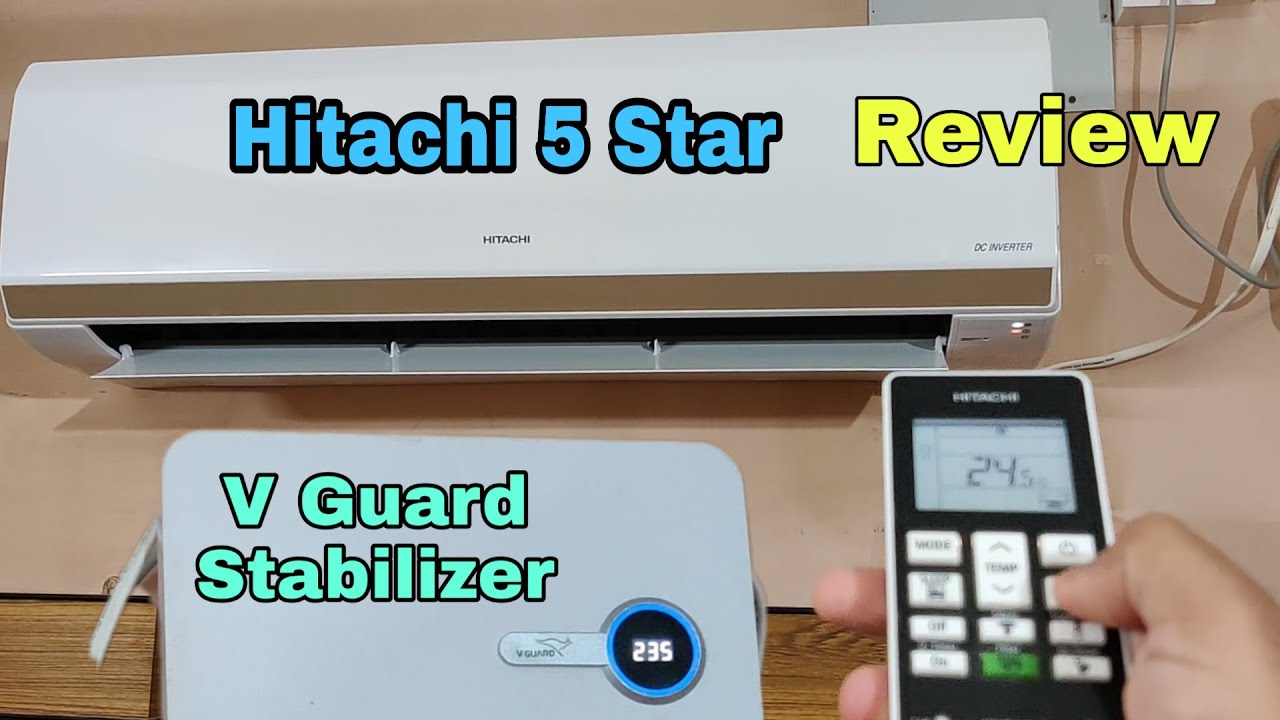 Hitachi 1.5 ton 5star DC Inverter Split AC Vguard StabiliserPrice