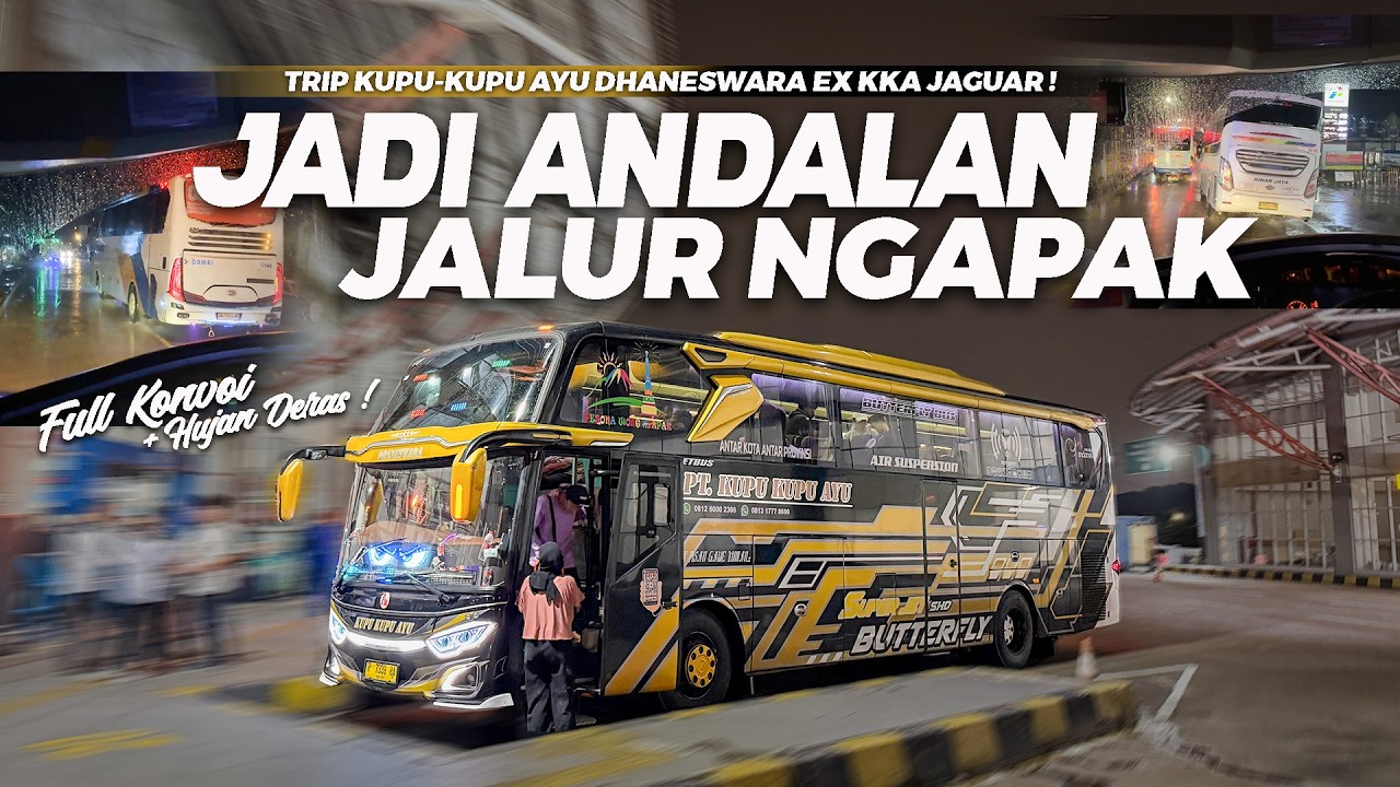 [ BUS RECOMENDED ASLI NGAPAK 😎 ] PELARI DIJALURNYA FULL KONVOI ! Trip Kupu-Kupu Ayu Jakarta-Wonosobo