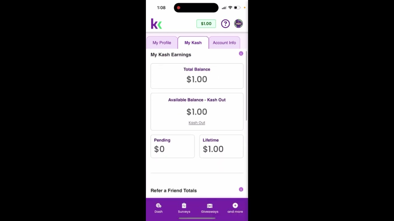 KashKick referral code
