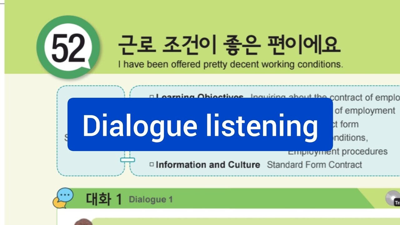 EPS TOPIK Lesson 52 Listening