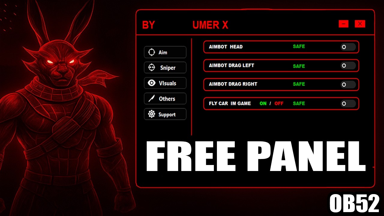 FREE FIRE PC PANEL OB52 🎯 AIMBOT RAGE PANEL | EVERY DAY FREE PANEL FOR ALL SERVER SAFE