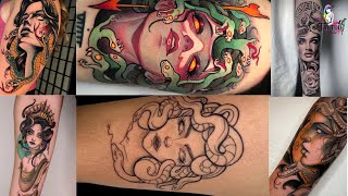 Medusa Head Tattoo Designs 2025 | Greek Medusa Tattoo Ideas | Realistic Medusa Face Tattoo