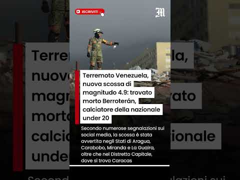 Video Terremoto Venezuela, nuova scossa di magnitudo 4.9
