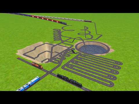 THREE RAILS RUNNING SPRINGS RAILROAD CIRCLES RISKY ZIG ZAG TRACKS | train simulator classic 