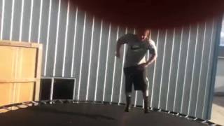 Awsome first attempt to try a frontflip 180