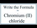 Chromium Compounds and Ionic Charges